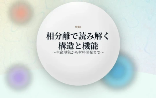 【特集】相分離で読み解く構造と機能 〜生命現象から材料開発まで〜